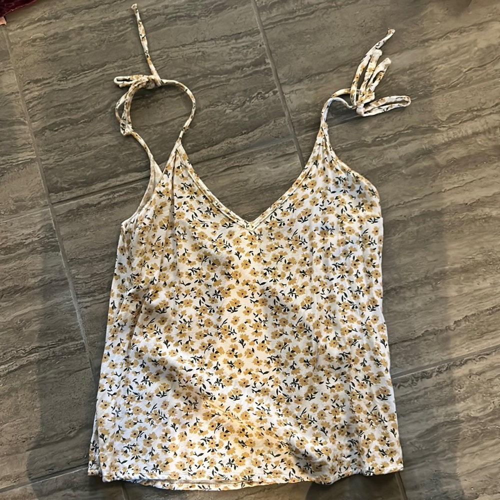 yellow flower tank top